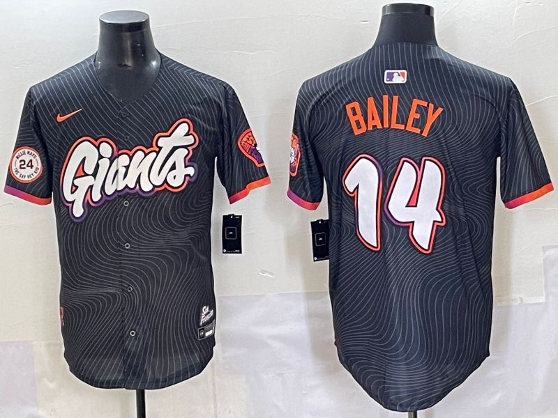 Men 2025 San Francisco Giants #14 Bailey Black Joint Name Nike MLB Jersey style 9->san diego padres->MLB Jersey